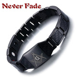 Viking Magic~4 in 1 Men Steel Magnetic Therapy Healing Bracelet Bio Magnet Health Care Bangle Relieve Pain Anti Radiation Wristband Gift