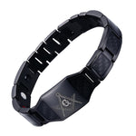 Viking Magic~4 in 1 Men Steel Magnetic Therapy Healing Bracelet Bio Magnet Health Care Bangle Relieve Pain Anti Radiation Wristband Gift