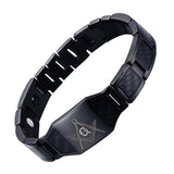Viking Magic~4 in 1 Men Steel Magnetic Therapy Healing Bracelet Bio Magnet Health Care Bangle Relieve Pain Anti Radiation Wristband Gift