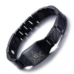 Viking Magic~4 in 1 Men Steel Magnetic Therapy Healing Bracelet Bio Magnet Health Care Bangle Relieve Pain Anti Radiation Wristband Gift