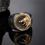 FENRIR RING Wolf Ring,Nordic Viking Wolf Head Wolf Paw Ring for Men,Gothic Howling Wolf Head Wolf Claw Ring Hip Hop Wolf Animal Ring for Boys Punk Celtic Wolf Jewelry