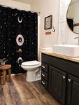 Zodiac Constellation Fabric Shower Curtain, Blush Sun and Moon Phrase Bathroom Shower Curtain Sets