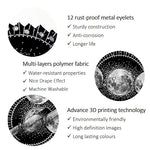 Shower Curtain - Print Polyester Fabric Waterproof Shower Curtain by iLiveX, Machine Washable, Hooks Included, Bathroom Decoration, 72"x72", Black White Sun Moon Stars Mysterious Wizard Tarot