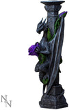 Magicun N.Giftware~Dragon Beauty Stick Anne Stokes Candle Holder NOW6853, Grey, Resin, One Size