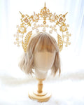 DIY Material Package Lolita Sun Halo Golden Cross Angel Hairpin Crown Headband