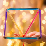 6 Inch Rainbow Crystal Singing Pyramid For Chakra Balancing/yoga/meditation/sound Healing