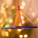 6 Inch Rainbow Crystal Singing Pyramid For Chakra Balancing/yoga/meditation/sound Healing