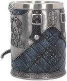 Magicun N.Giftware~B4158M8 King in The North Tankard Game of Thrones Mug 14cm Blue, Resin w/Stainless Steel Insert