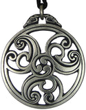 Soloman Pentant~Pewter Celtic Knot Triscele Triskelion Pewter Pendant Necklace