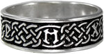 Soloman Pentant~Sterling Silver Celtic Knot Norse Rune Love Ring (Size 4-13)