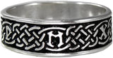 Soloman Pentant~Sterling Silver Celtic Knot Norse Rune Love Ring (Size 4-13)