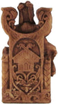 Magicun Altar~Dryad Design Seated Norse Goddess Frigga Statue Wood Finish