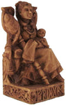 Magicun Altar~Dryad Design Seated Norse Goddess Frigga Statue Wood Finish