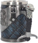 Magicun N.Giftware~B4158M8 King in The North Tankard Game of Thrones Mug 14cm Blue, Resin w/Stainless Steel Insert
