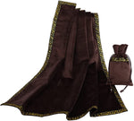 Altar Tarot Table Cloth Divination Wicca Velvet Cloth with Tarot Pouch Purple