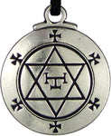 Soloman Pentant~Pewter Talisman Hexagram of Solomon Pentacle Seal Pendant