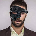 Steampunk Masquerade Ghost Cosplay Mask Mechanical Equipment Half Face Halloween costume Christmas party accessories Adult Gift