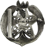 Magicun Altar~Pewter Crescent Raven Wiccan Pentacle Belt Buckle
