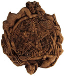 Magicun Altar~Small Faerie Pentacle Wall Plaque Wood Finish