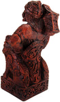 Magicun Altar~Dryad Design Seated Norse God Thor Statue Wood Finish