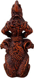 Magicun Altar~Dryad Design Norse God of Thunder Thor Figurine - Wood Finish