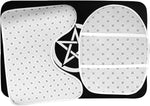 Triple Moon Goddess Decal Pentacle Wicca Pagan Witch Bathroom Rug Mat