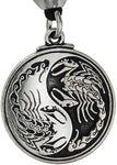 Soloman Pentant~Pewter Scorpion Yin Yang Symbol Pendant Necklace