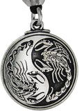Soloman Pentant~Pewter Scorpion Yin Yang Symbol Pendant Necklace