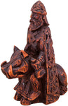 Magicun Altar~Dryad Design Freyr Norse God of Harvest Figurine - Wood Finish