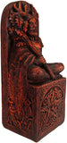 Magicun Altar~Dryad Design Seated God Statue Wood Finish