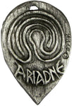 Magicun Altar~Large Pewter Ariadne Goddess of the Labyrinth Charm Pendant