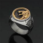 FENRIR RING Wolf Ring,Nordic Viking Wolf Head Wolf Paw Ring for Men,Gothic Howling Wolf Head Wolf Claw Ring Hip Hop Wolf Animal Ring for Boys Punk Celtic Wolf Jewelry