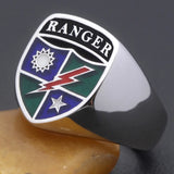 US Army Rangers Regiment 75th Military Jewelry Solid Sterling Silver Ring