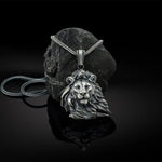 Punk Men's Wolf Head Lion Bear Fox Pure Tin Pendant Necklace Hip Hop Retro Animal Collar Chain Birthday Party Jewelry Gift