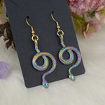 7type Psychedelic Multicolor Cicada Snake Butterfly Spider Insect Animal Earrings Cute Earrings Magic Jewelry for Women