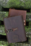 Witchcraft~Rural Hut - Vintage Soft Leather Journal for Women and Men 8x6x2 inches Antique Handmade Deckle Edge Book of Shadow Journal Unique Gift Idea - 02 Attractive Colors (Coffee)
