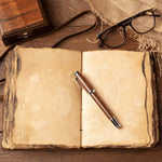 Witchcraft~Vintage Leather Journal - Burnt Deckle Edge Vintage Paper - Handmade Leather Bound Journal - Book of Shadows Journal - Leather Sketchbook - Drawing Journal - 240 Pages (7.5" x 5.5")