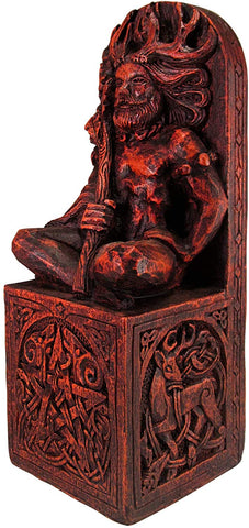 Magicun Altar~Dryad Design Seated God Statue Wood Finish