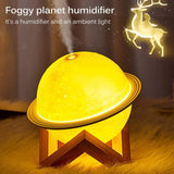 Humidifier, 2 in 1 Moon Night Light & Humidifiers with USB Powered, White, Warm White, Yellow 3D LED Moon Light with Stand, 200Ml