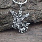 Archangel St.Michael Protect Me Keychain Holy Shield Charm Russian Orthodox Pendant