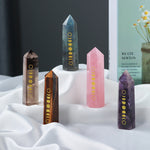 Quartz Gemstone Witch Crafts | Wand Carved Quartz Crystal | Natural Stones Witch Stone - Stones