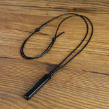 Witchcraft~COAI Leather Cord Simple Stick Bar Stone Pendant Necklace