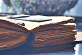 Witchcraft~Rural Hut - Vintage Soft Leather Journal for Women and Men 8x6x2 inches Antique Handmade Deckle Edge Book of Shadow Journal Unique Gift Idea - 02 Attractive Colors (Coffee)