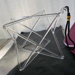 9inch Clear Crystal Singing Merkaba For Sound Healing . - Bells &amp; Chimes