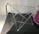 9inch Clear Crystal Singing Merkaba For Sound Healing . - Bells &amp; Chimes
