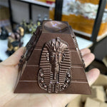 Ancient Egyptian Pyramid Queen Statue Crystal Ball Holder Resin Ornaments Macgic Ball Stand Resin Crafts Collectibles Home Decor