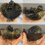 Angel Wings Resin Crystal Ball Base Bracket Carved Resin Charms Craft Home Decor Suitable 6-8cm Crystal Ball Display Pedestal