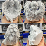Angel Wings Resin Crystal Ball Base Bracket Carved Resin Charms Craft Home Decor Suitable 6-8cm Crystal Ball Display Pedestal