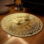 Bitcoin Rug, Bitcoin Carpet, Round Rug,Round Carpet,Bitcoin Pattern Rug,Popular Rug,Themed Rug