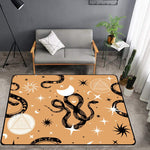 Black Celestial Moon/Stars/Sun/Area Rug Witch Goth Gothic Pagan Wiccan Tarot Cards Astrology Witchcraft Supplies Mandala Carpet| |